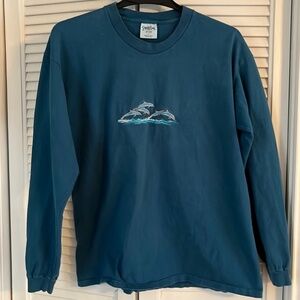 Vintage Embroidered San Segal Single Stitch T-Shirt L 100% cotton Made in USA